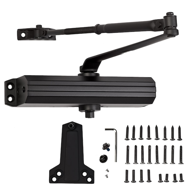 Lawrence Manual, Hydraulic, Door Closer, Medium to Heavy Duty Interior and Exterior, Matte Black LH5016-US19 - main